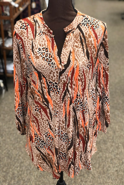 Miss Help Me Out Lizzy Top - Mocha Orange
