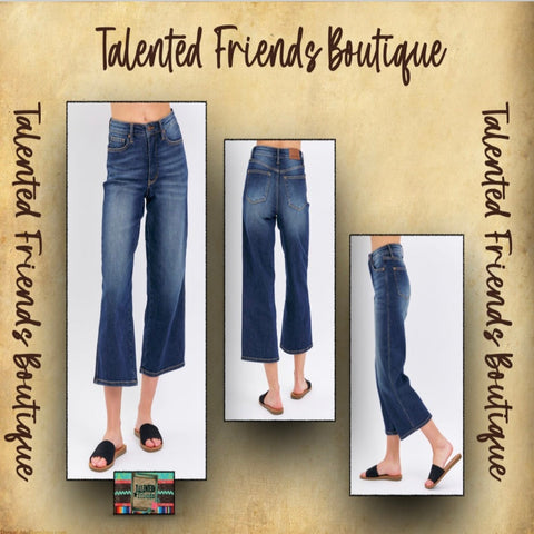 Judy Blue Going Strong Crop  Mid Rise Jeans