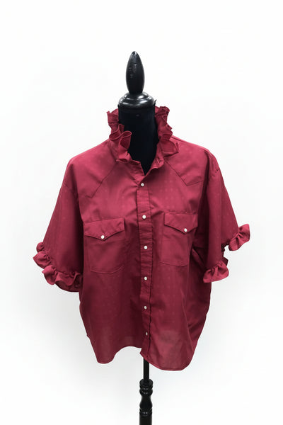 TF Refashioned Ruffle Collar Shirts