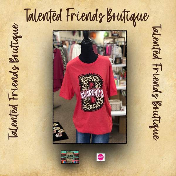 Leopard "B" Bearcat Spirit T-shirt