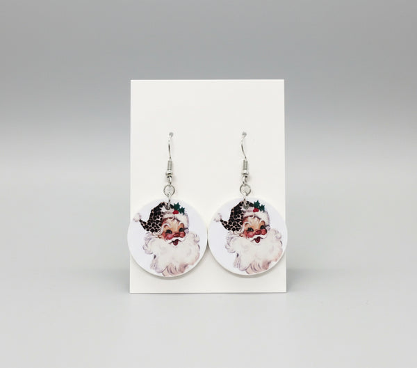 TF Design Round Christmas Earrings
