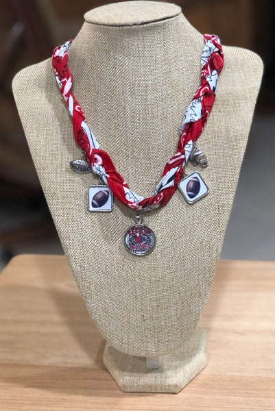 Braided Bandana Charm School Spirit Necklace