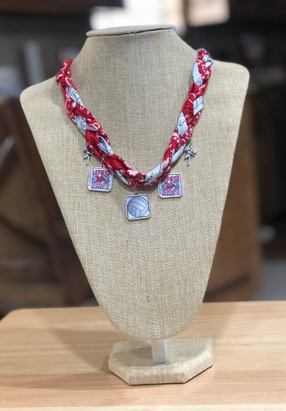 Braided Bandana Charm School Spirit Necklace