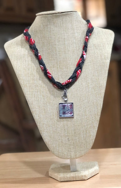 Braided Bandana Charm School Spirit Necklace