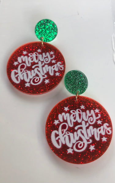 Acrylic Christmas Earrings