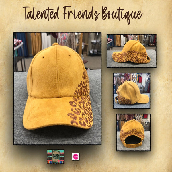 TF Designs - Burned Faux Suede Ball Caps