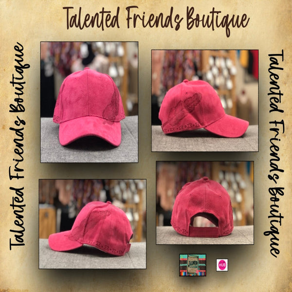 TF Designs - Burned Faux Suede Ball Caps
