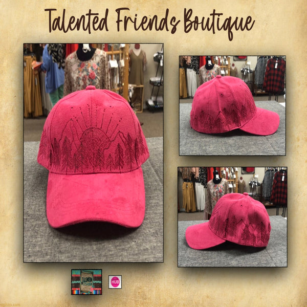 TF Designs - Burned Faux Suede Ball Caps