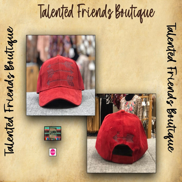 TF Designs - Burned Faux Suede Ball Caps