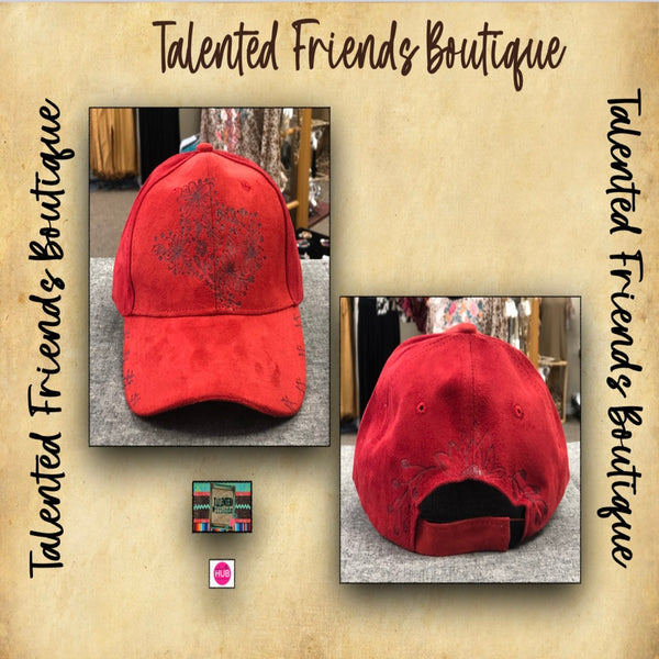 TF Designs - Burned Faux Suede Ball Caps