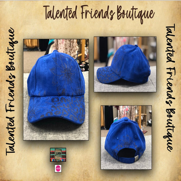 TF Designs - Burned Faux Suede Ball Caps