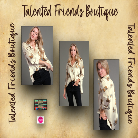 Miss Wild Ways Blouse - Champagne