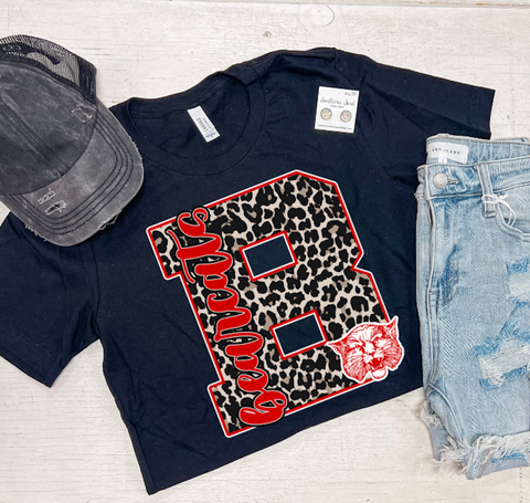 Bearcat Varsity Leopard B Tee