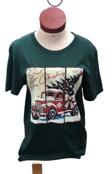 Small Town Christmas - Red Pickup Truck