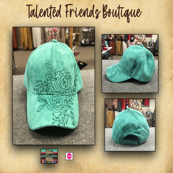 TF Designs - Burned Faux Suede Ball Caps