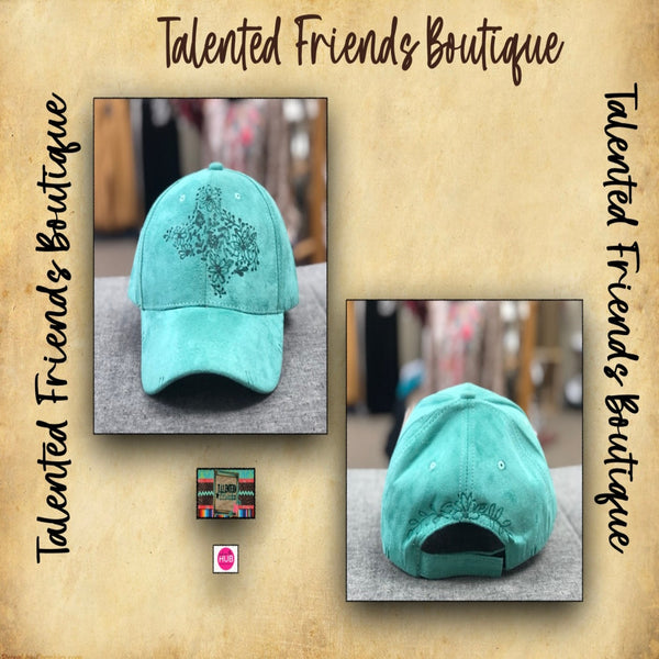 TF Designs - Burned Faux Suede Ball Caps