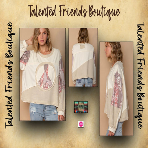 Miss Vintage Vibes Pullover - Cream
