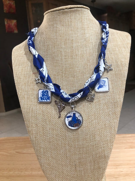 Braided Bandana Charm School Spirit Necklace