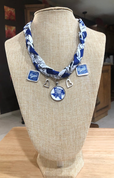 Braided Bandana Charm School Spirit Necklace