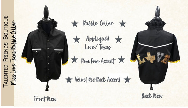 TF Refashioned Ruffle Collar  Applique Shirts