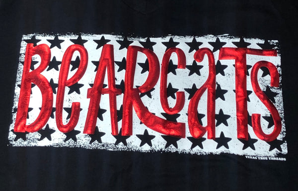 Bearcat Metallic Puff Star Tee