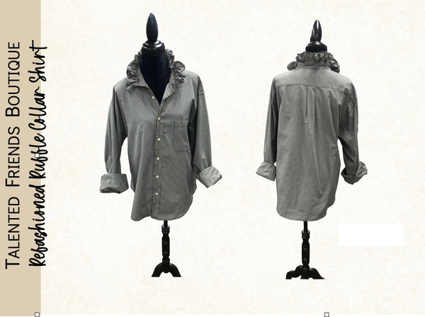 TF Refashioned Ruffle Collar Shirts