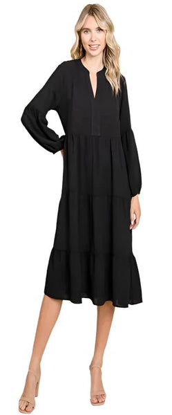CAS - Miss Coming Back For You Midi Dress - Black