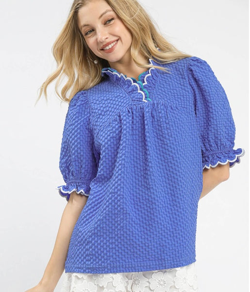 MIss Charming Blouse - Cerulean