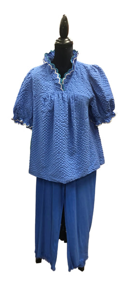 Miss Charming Blouse - Cerulean