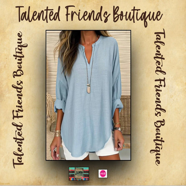 Miss Take A Look Blouse - White, Green, or Blue