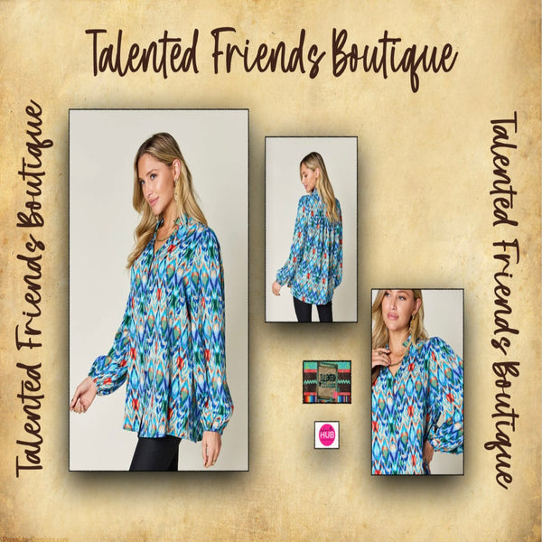 CAS - Miss Make A Choice Blouse - Blue