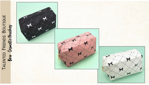 Trendy Bow Cosmetic Pouch