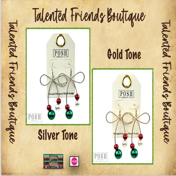 Bow Christmas Earrings