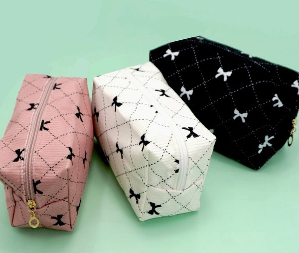 Trendy Bow Cosmetic Pouch