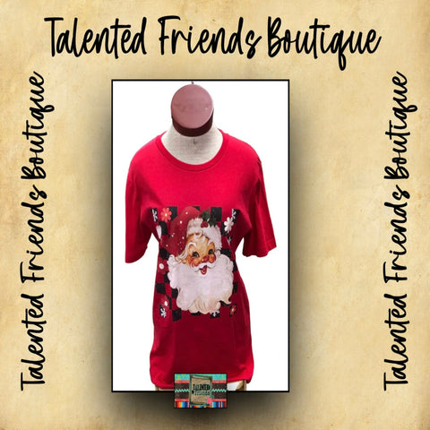 Checkered Santa T-shirt