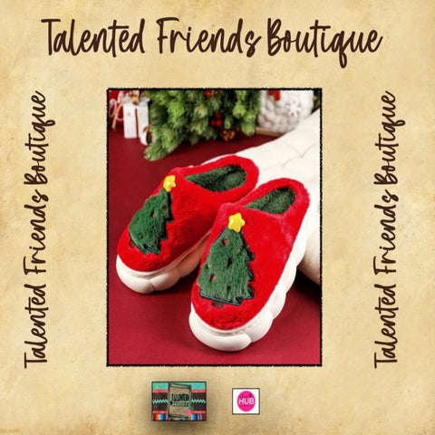 Christmas Tree Slippers