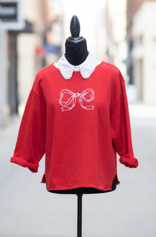 Red Bow Sweatshirt