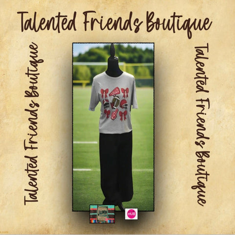 Bows, Megaphone, Football Helmet, Football Spirit T-shirt