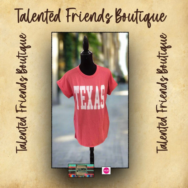 Miss Texas Bold Top - Coral