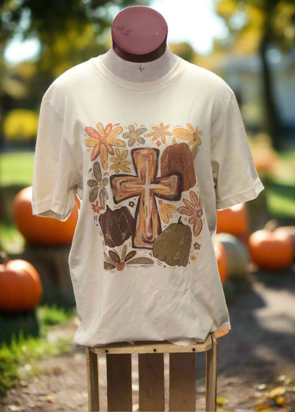 Miss Fall Boho Cross T-shirt