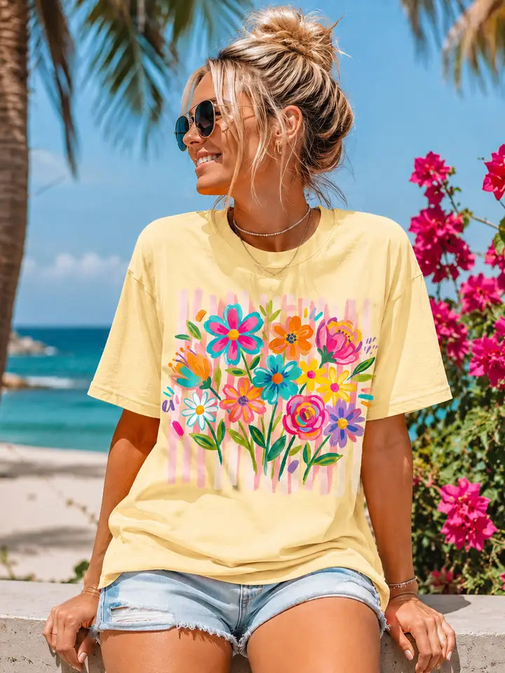 Miss Summer Time Flowers  - Banana Cream