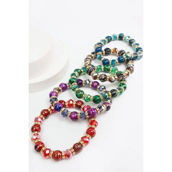 Glass Bead Stretch Bracelets