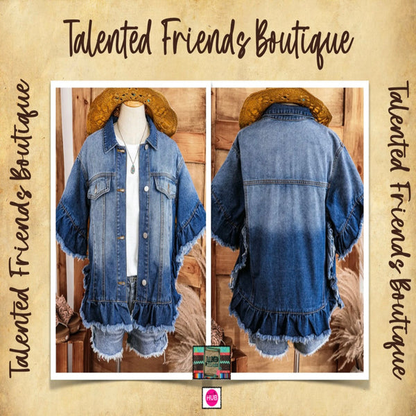 Miss Talk About It Blue Denim Jacket