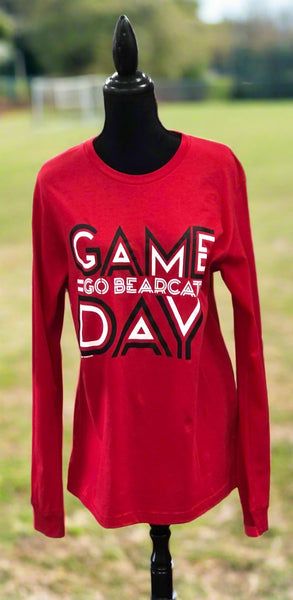 Go Bearcats Game Day T-shirt - Long Sleeve