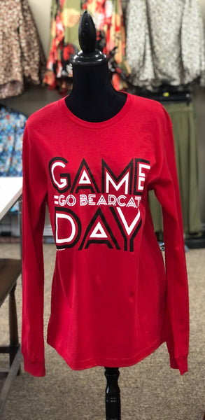 Go Bearcats Game Day T-shirt - Long Sleeve