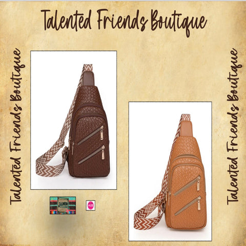 Geometric Weave Sling/Commuter Bags