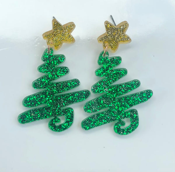 Acrylic Christmas Earrings