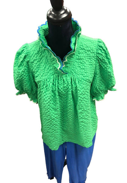 Miss Charming Blouse -  Green