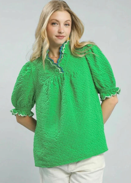 Miss Charming Blouse -  Green