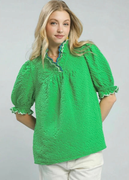 Miss Charming Blouse -  Green